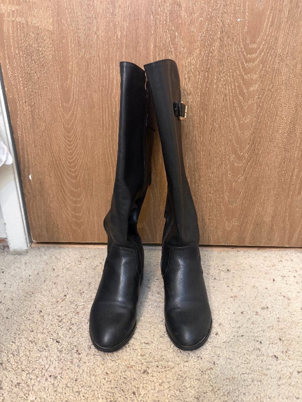 TinaCus Genuine Leather Knee High Boots Size 5.5 in Good Condition